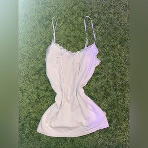 White Lacey Aesthetic Tank Top